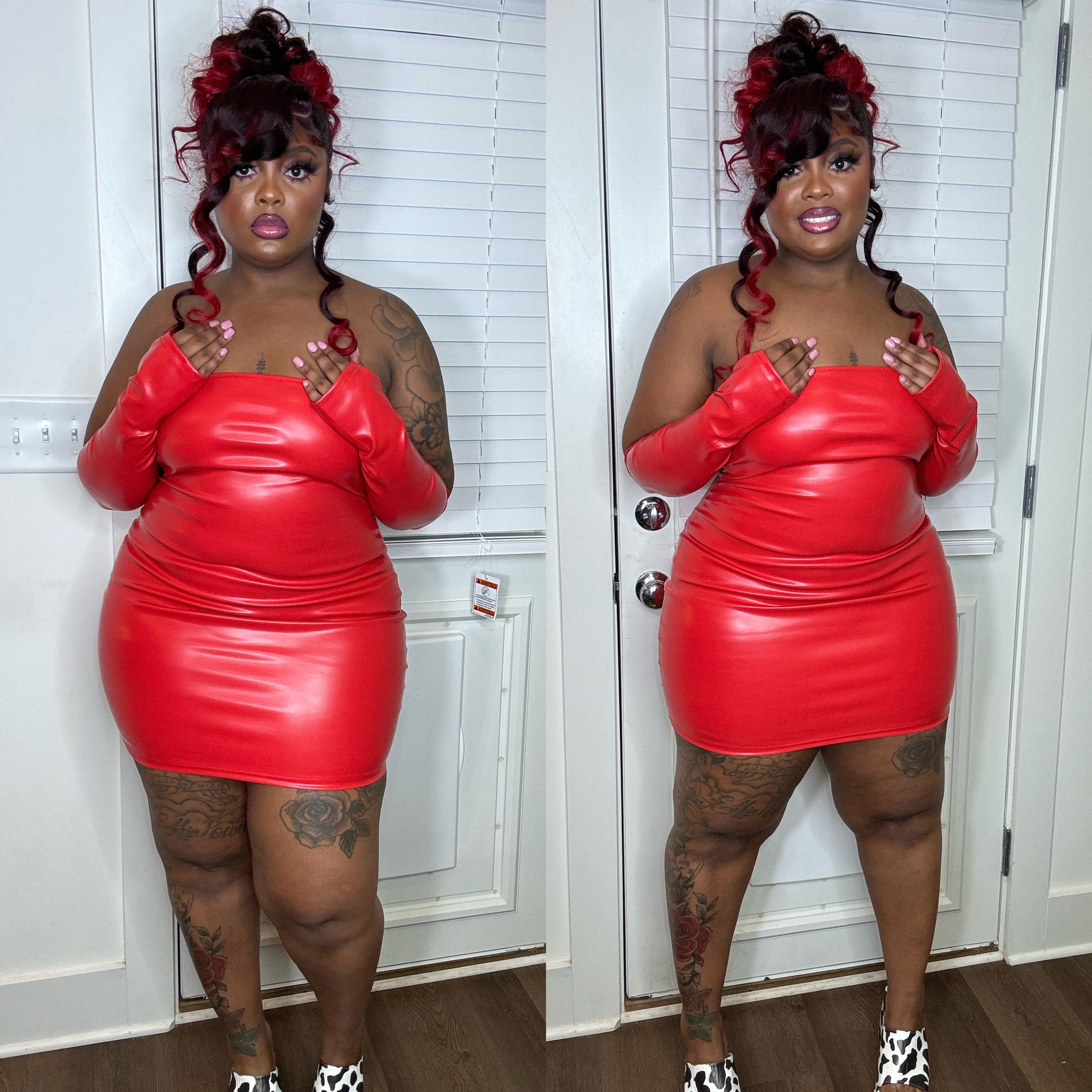 Spicy Chick Short 3pc Leather Dress Twofold Charm Boutique Spicy Chick Short 3pc Leather Dress Twofold Charm Boutique