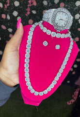 Ice me out Halskette und Armband-Set