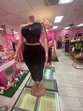 Plus Sheer Corset and Long Skirt Set