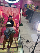The Plaided Denim Shorts