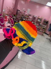 The rainbow Ruffle Knit hat