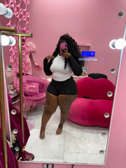 Three Piece Long Sleeve Short Set(comes with headband)