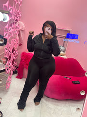 For The Gym Active Wide Leg Pants Set (Lulu inspired set)