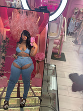 Dazzle Rodeo Denim Bikini & Cutout Chaps Pants Set