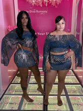 Sheer My Jungle Blues Skirt Set