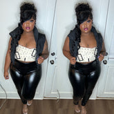 Neva Miss Leather Wrap Skirt|Top w/ Belt