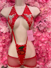 Red Two pieces cherry dance wear set