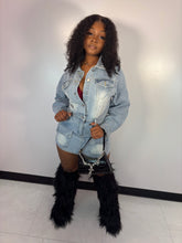 Long Sleeve Light Blue Jean dress