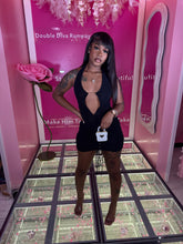 Sheer Back Out Black Dress