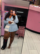 The Blue Contrast Skirt Set