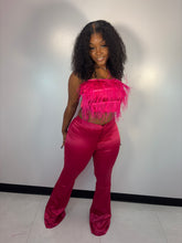 Make Em' Stare Feather Pants Set