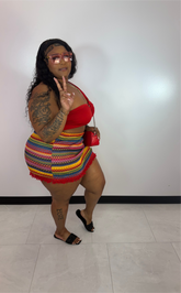 The Vacay Senorita Bandage Top and Skirt Set