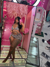 Three piece cheetah girl swimming suit