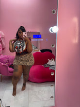 The Crossover Leopard plus Skirt set