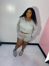 The plus Short Hoodie Set