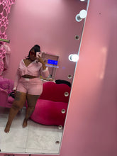 Bossy Striped Button Down Lounge Short Set