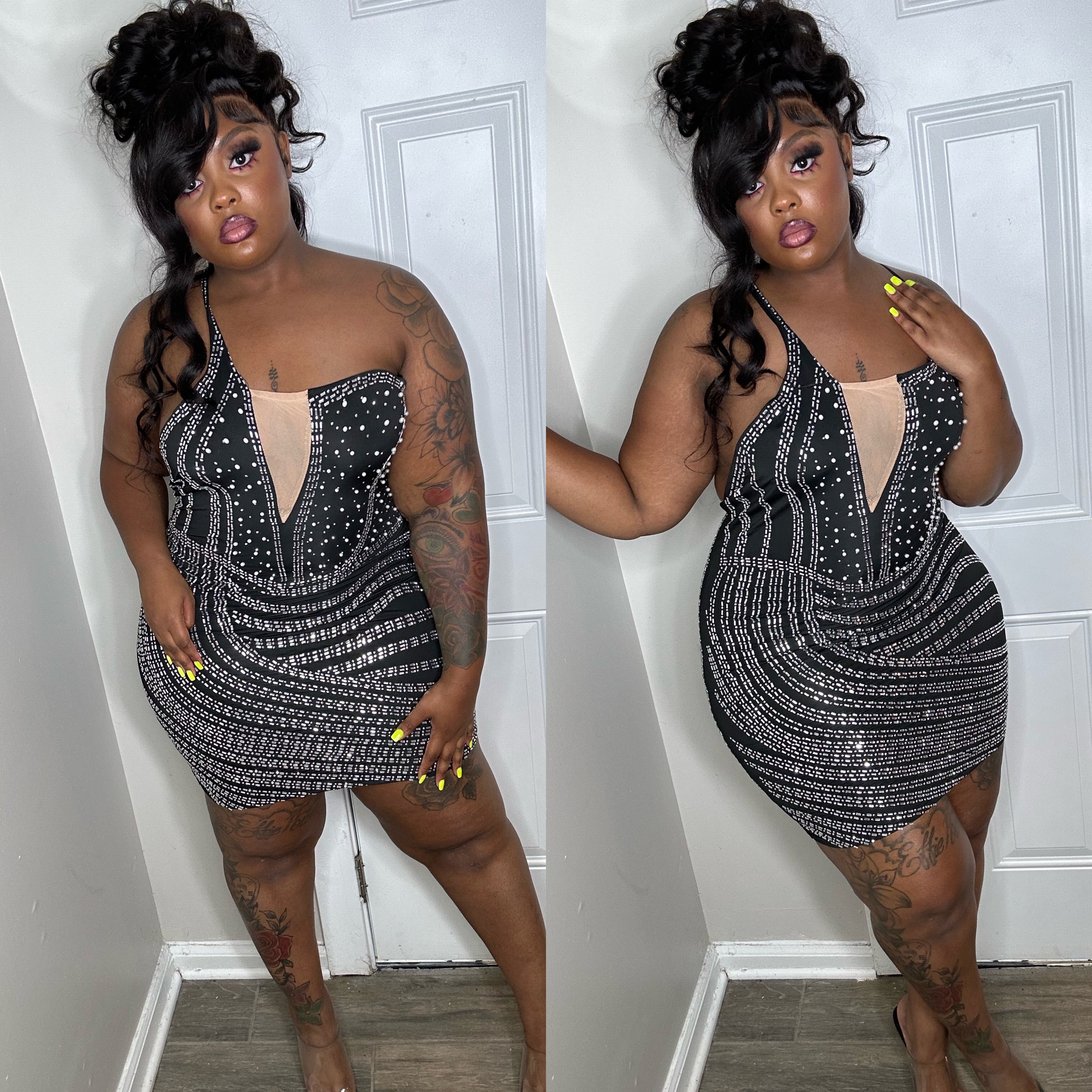 showtime mini dress Showtime Sequin Mini Dress - Black