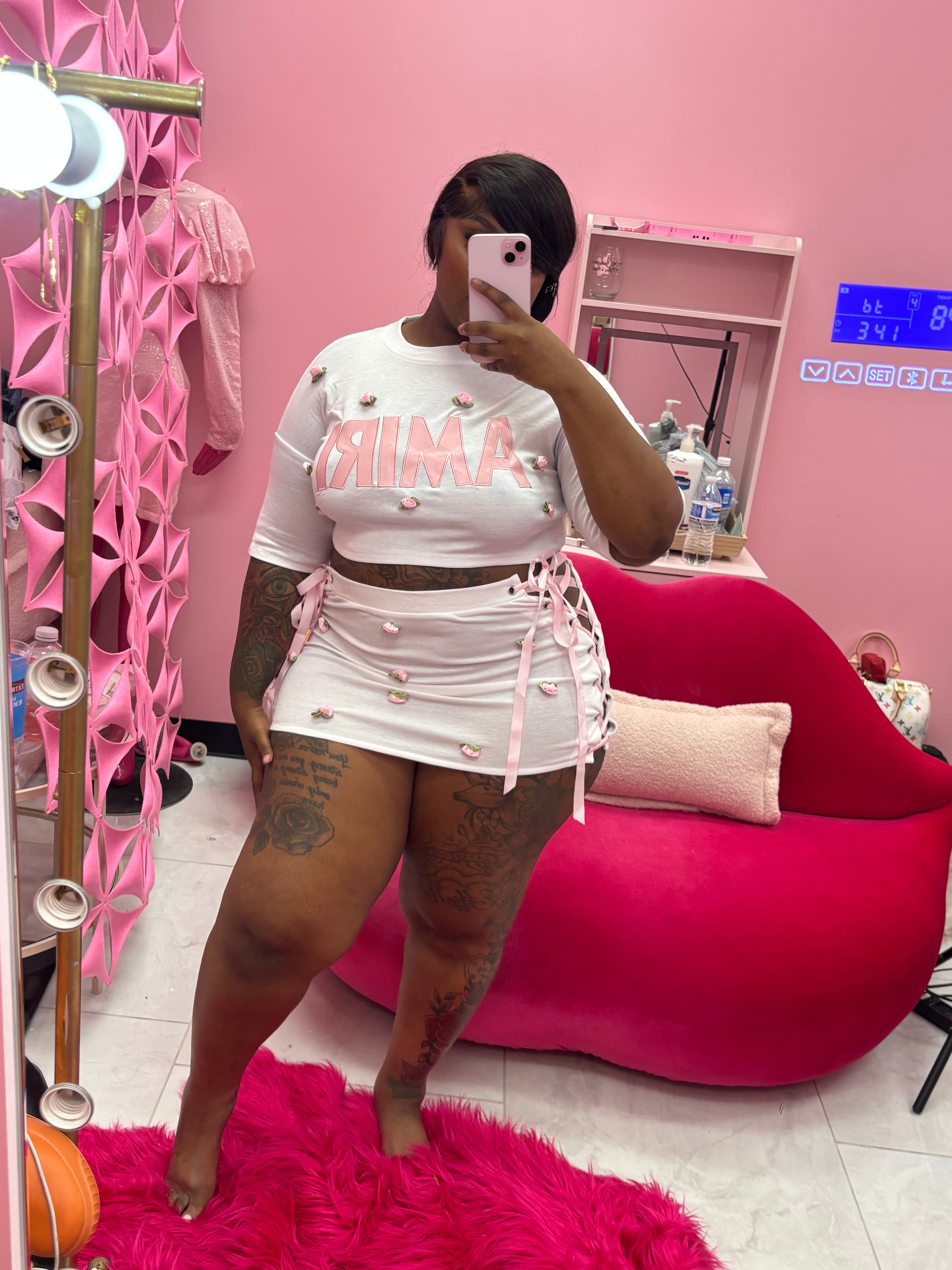 The Amirii Lacey Skirt set