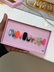 Custom charmer press on nails