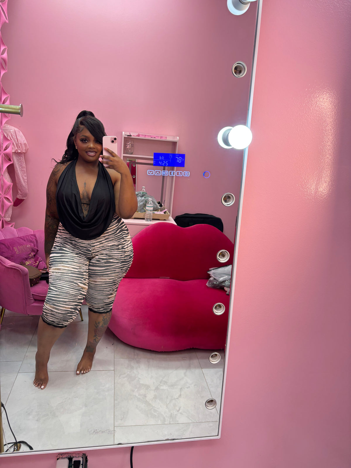 Ms Act Badd Back Out Halter and Capri Set