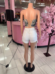 The Blue Flowers Corset top