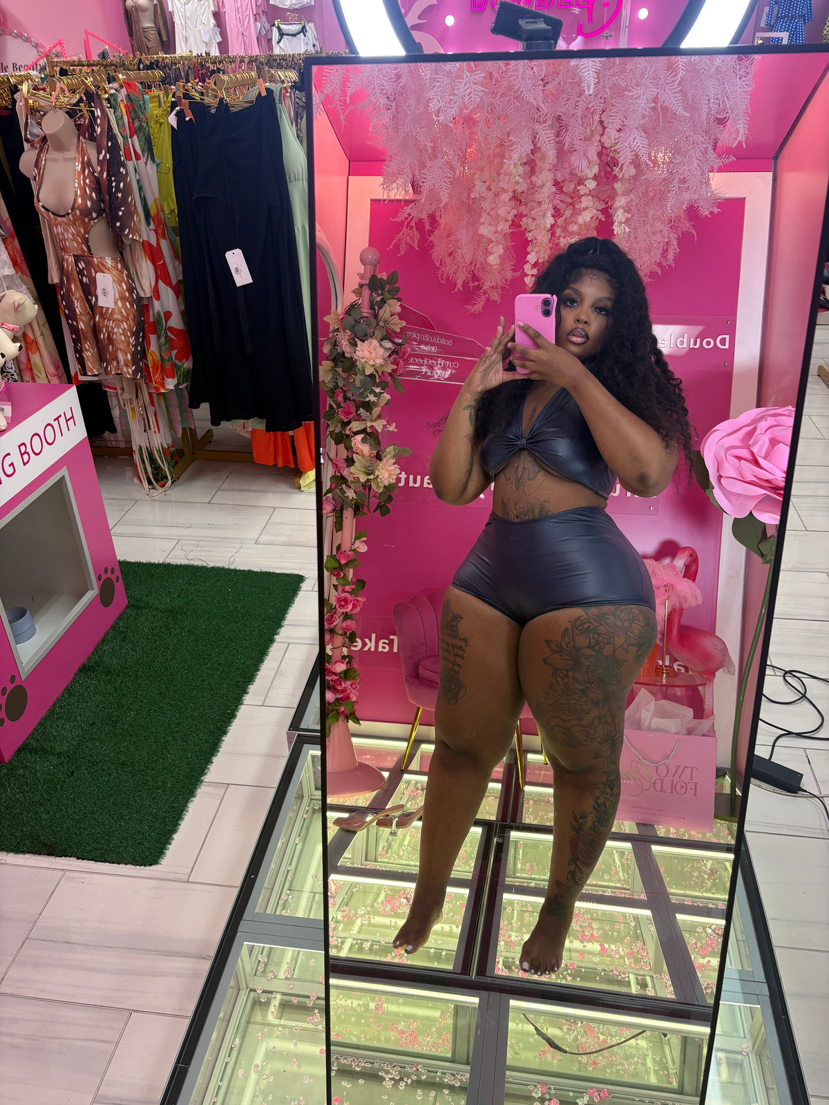 Leather Short Set