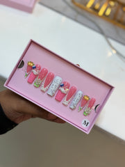 Custom charmer press on nails