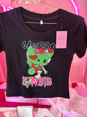 Hello Zombie Crop Top