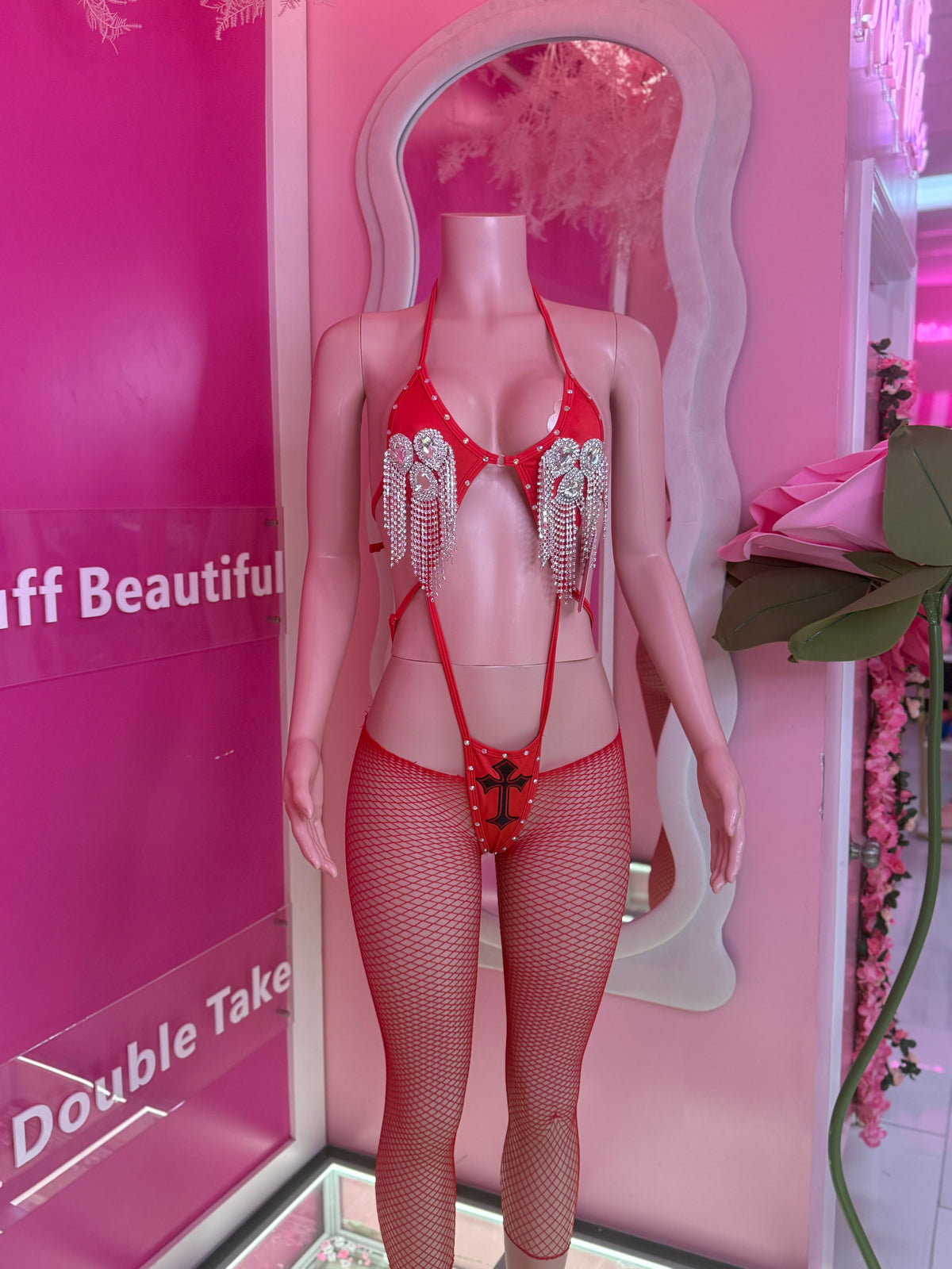 Blinged out dance wear outfit ￼