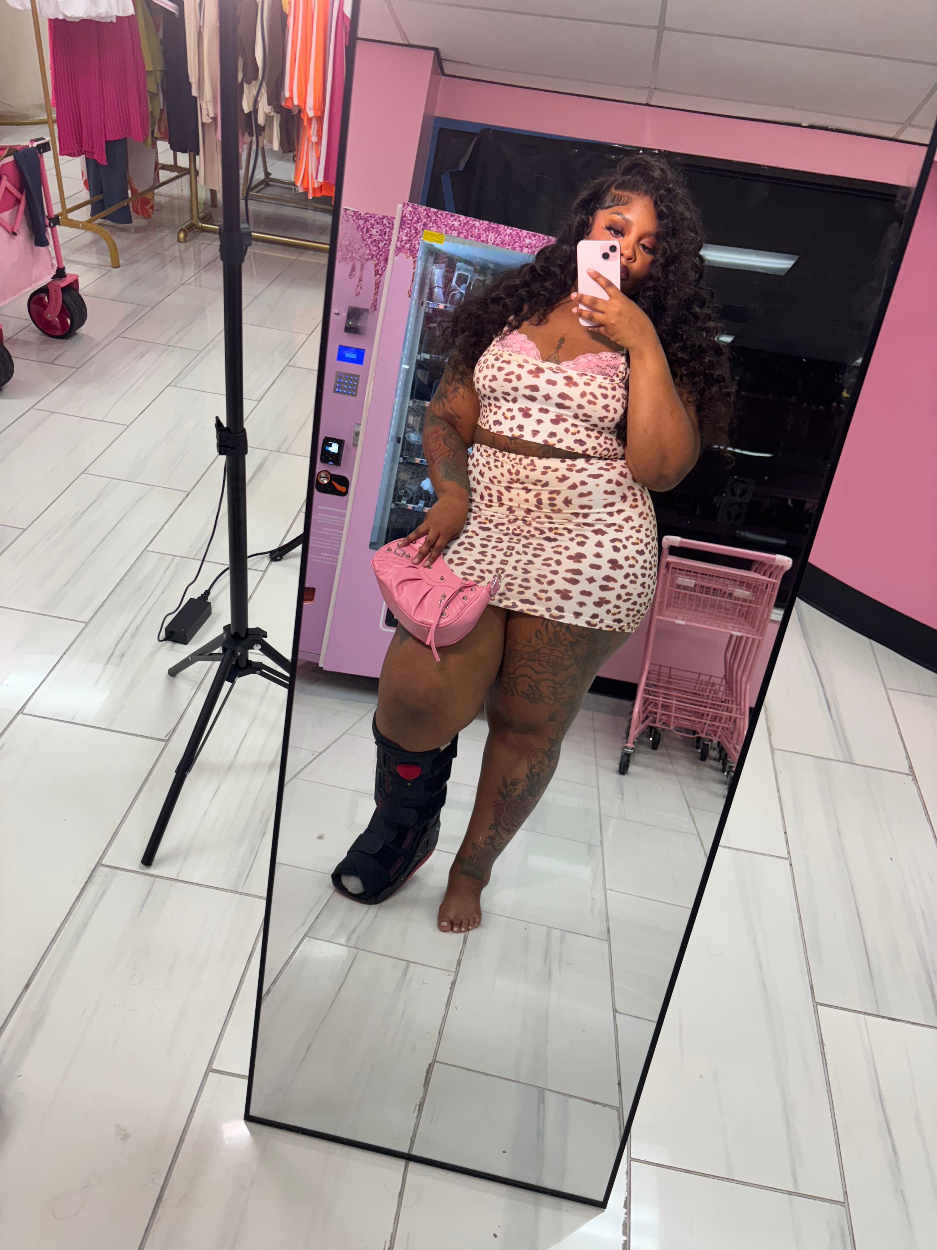 The Cheetah Girl lace Skirt Set