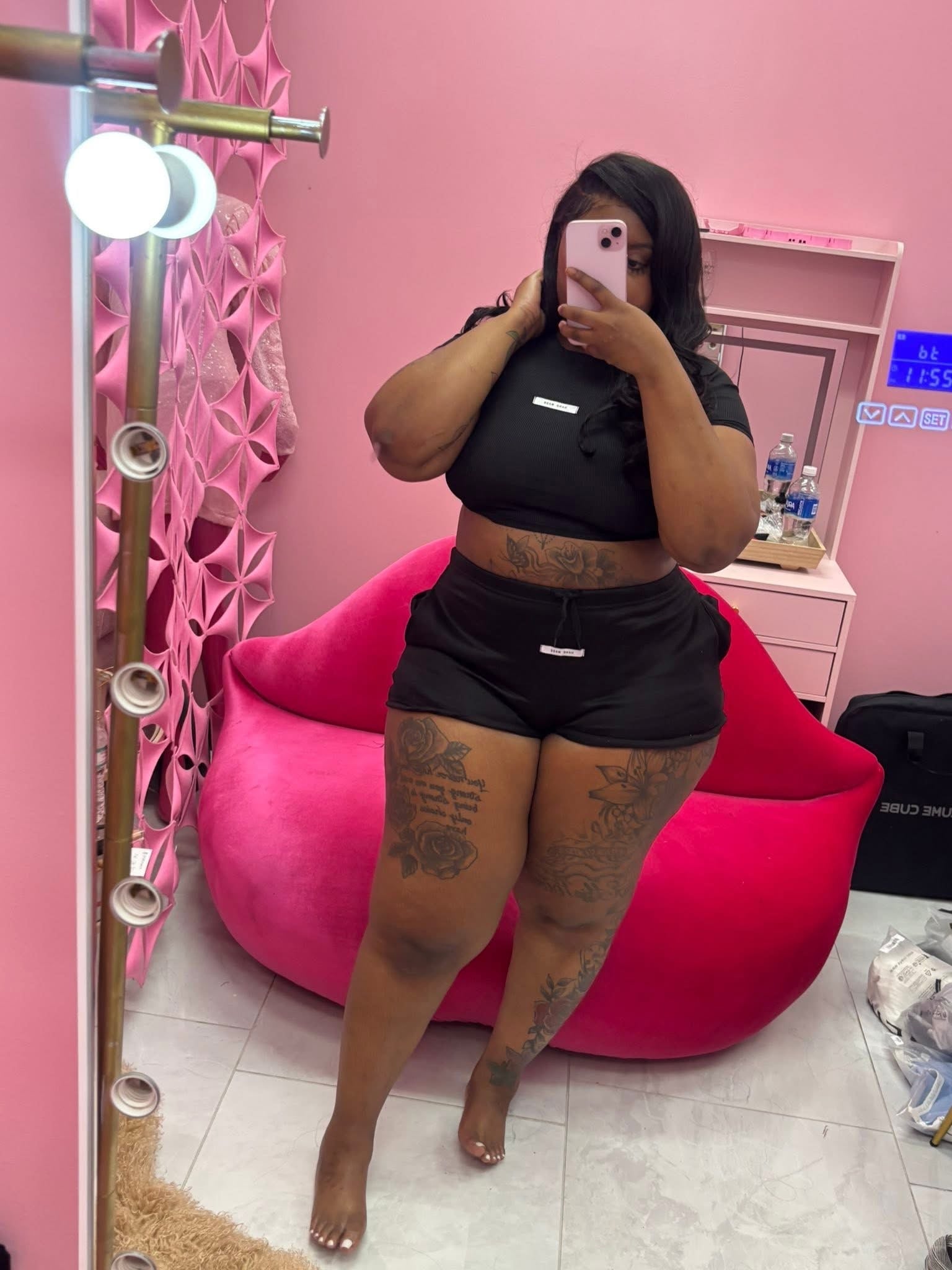 Handmade fitted On the go short set