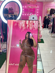 KimK Vibes Faux Fur Skirt Set