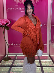 Grown & Sexy Shingle Knit Skirt Set