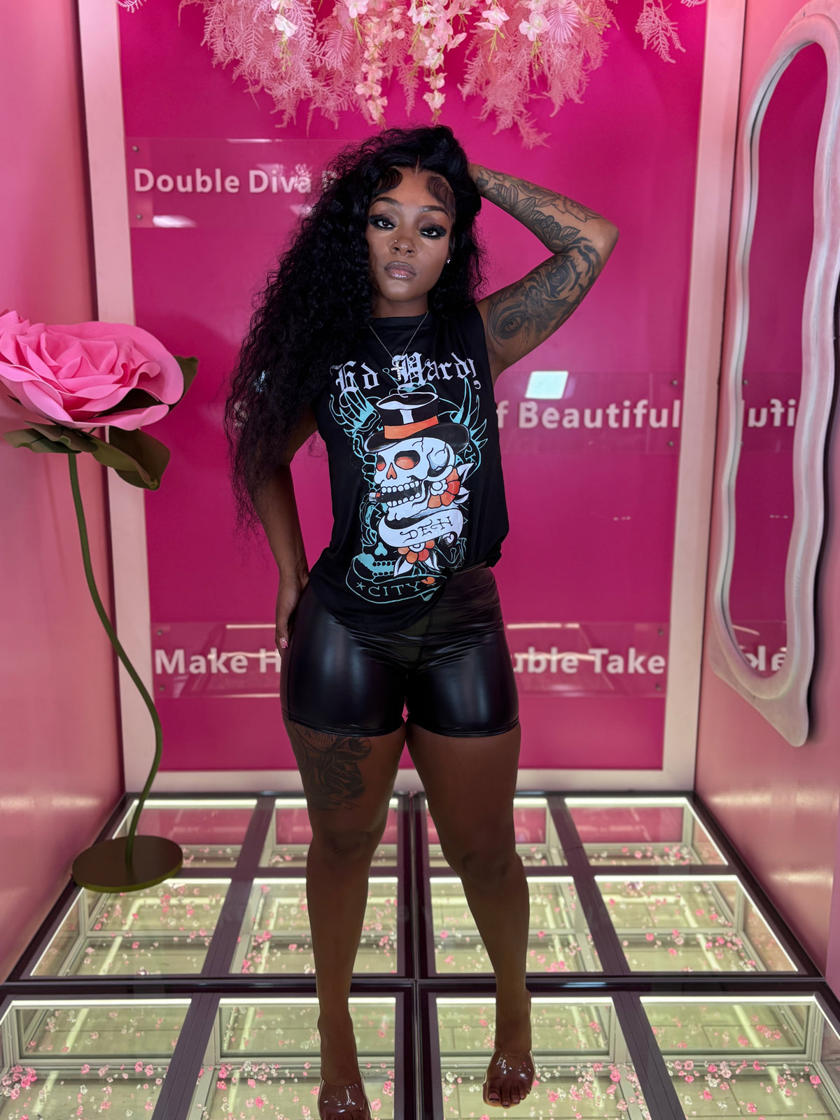 Leather No Pocket Shorts