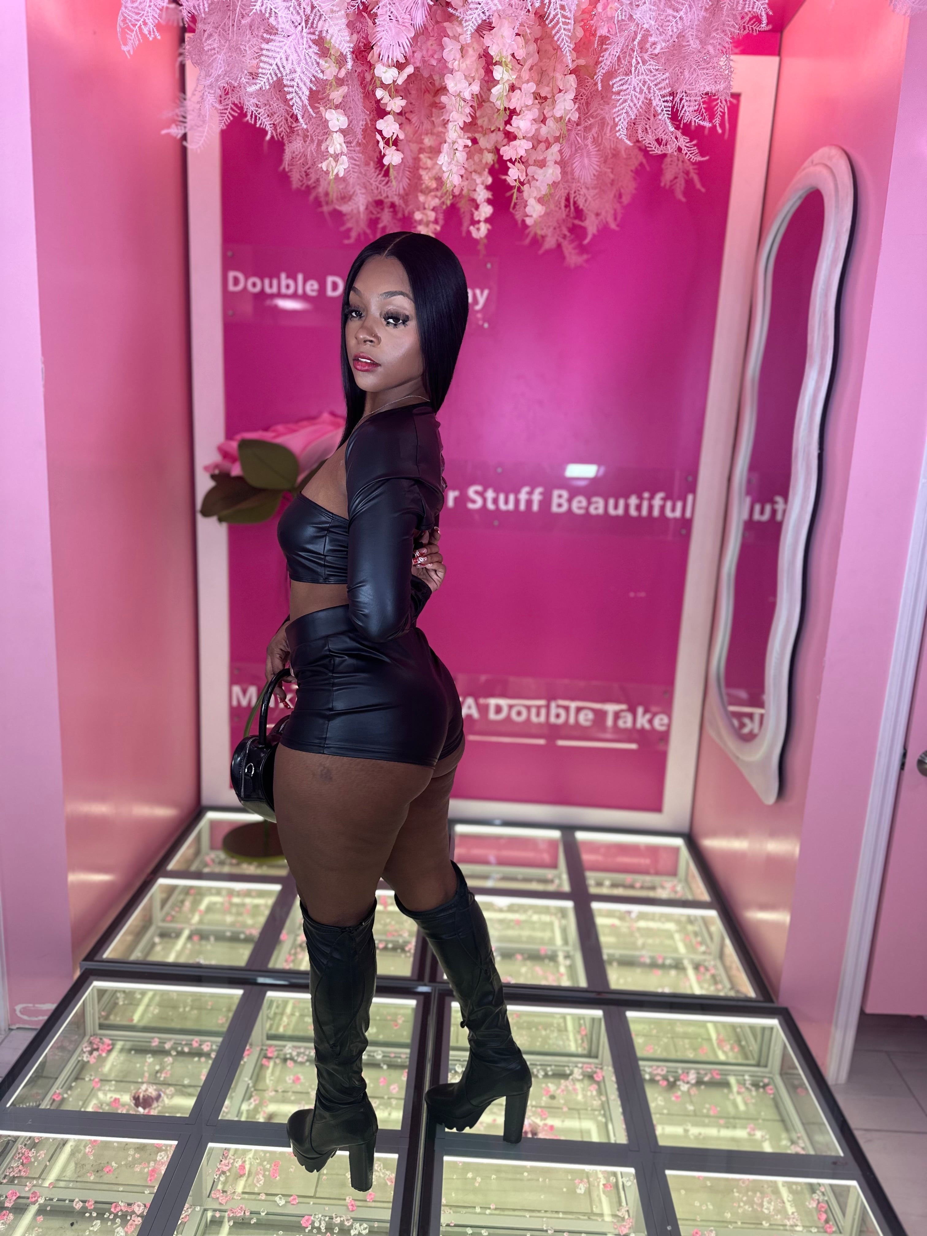 Leather Me Short set