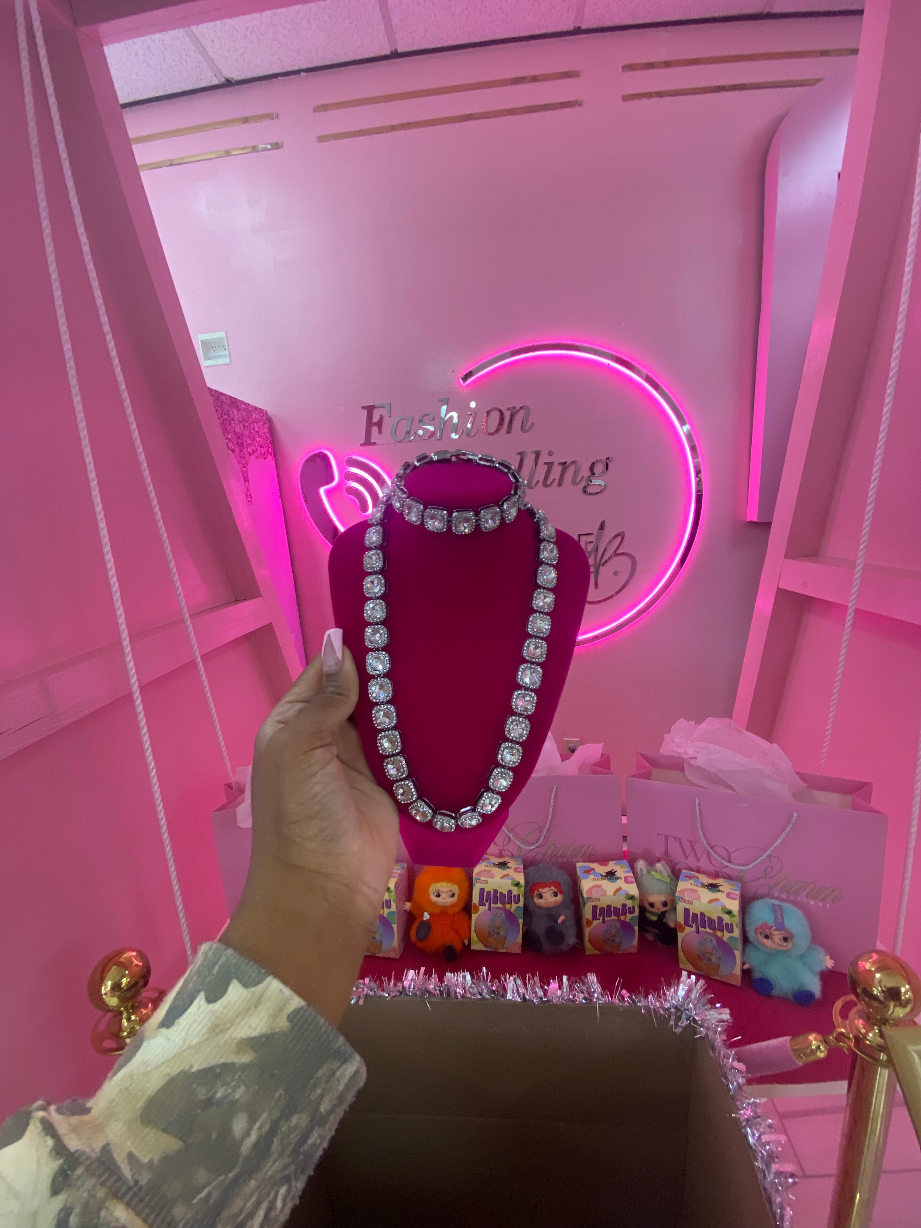 Ice me out Halskette und Armband-Set