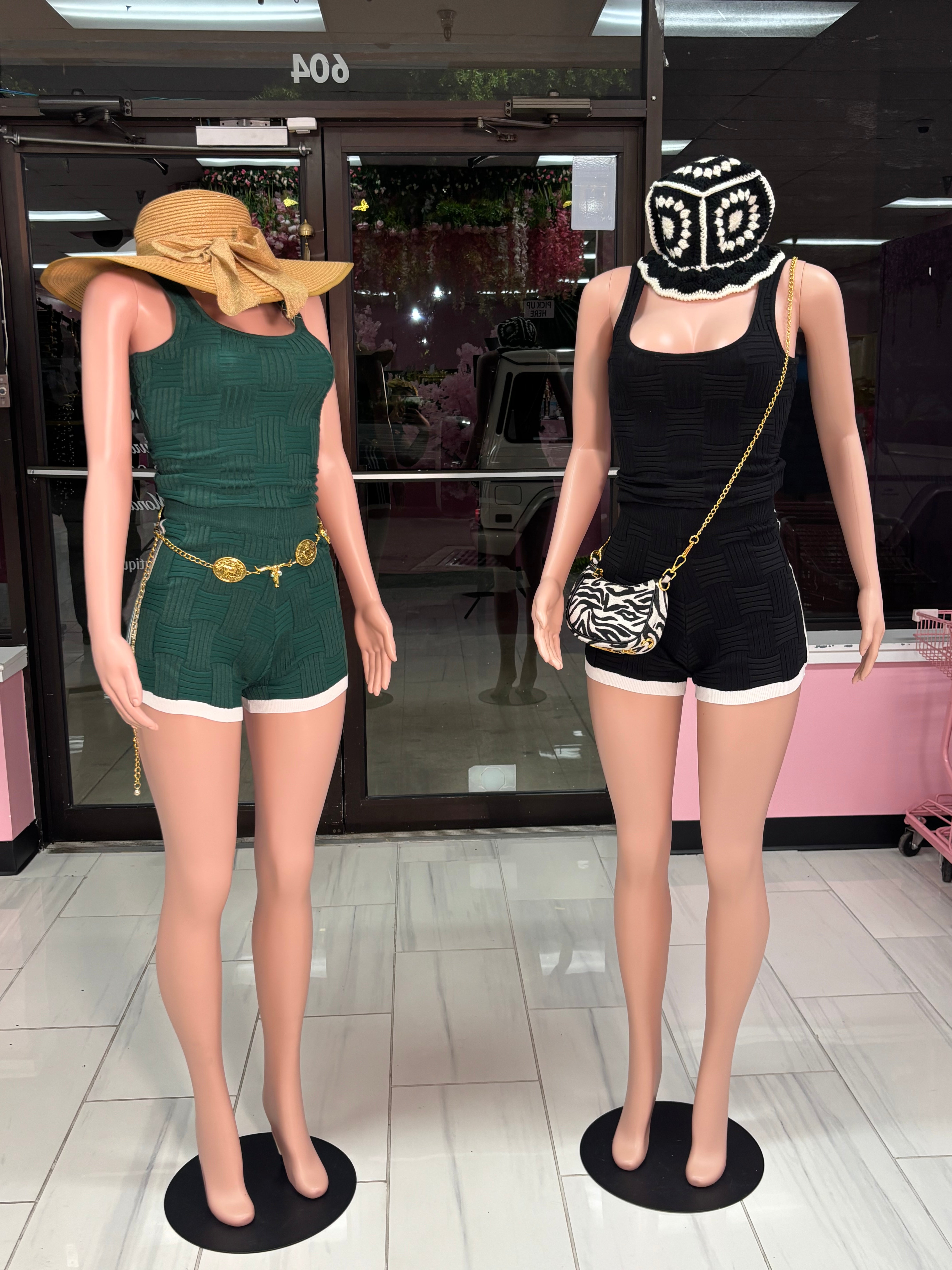 The Rich Vibes Short Knit Set
