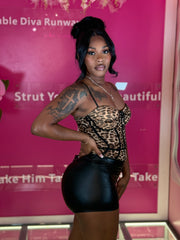 The cheetah sheer Top