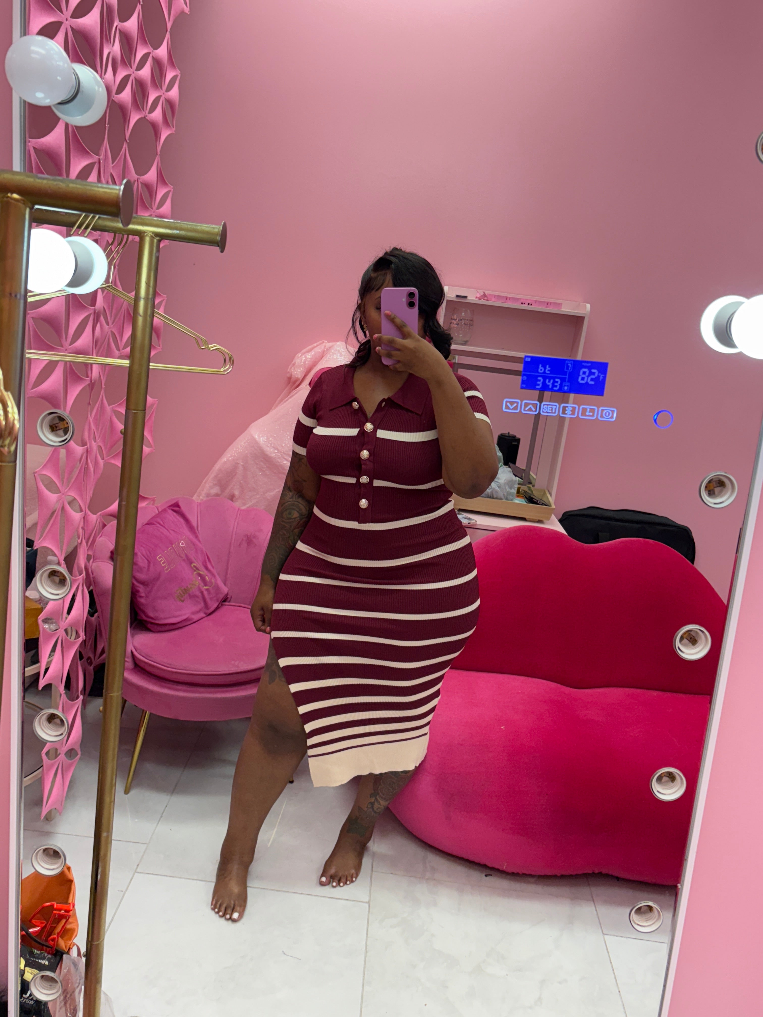 The Button Class Knit dress