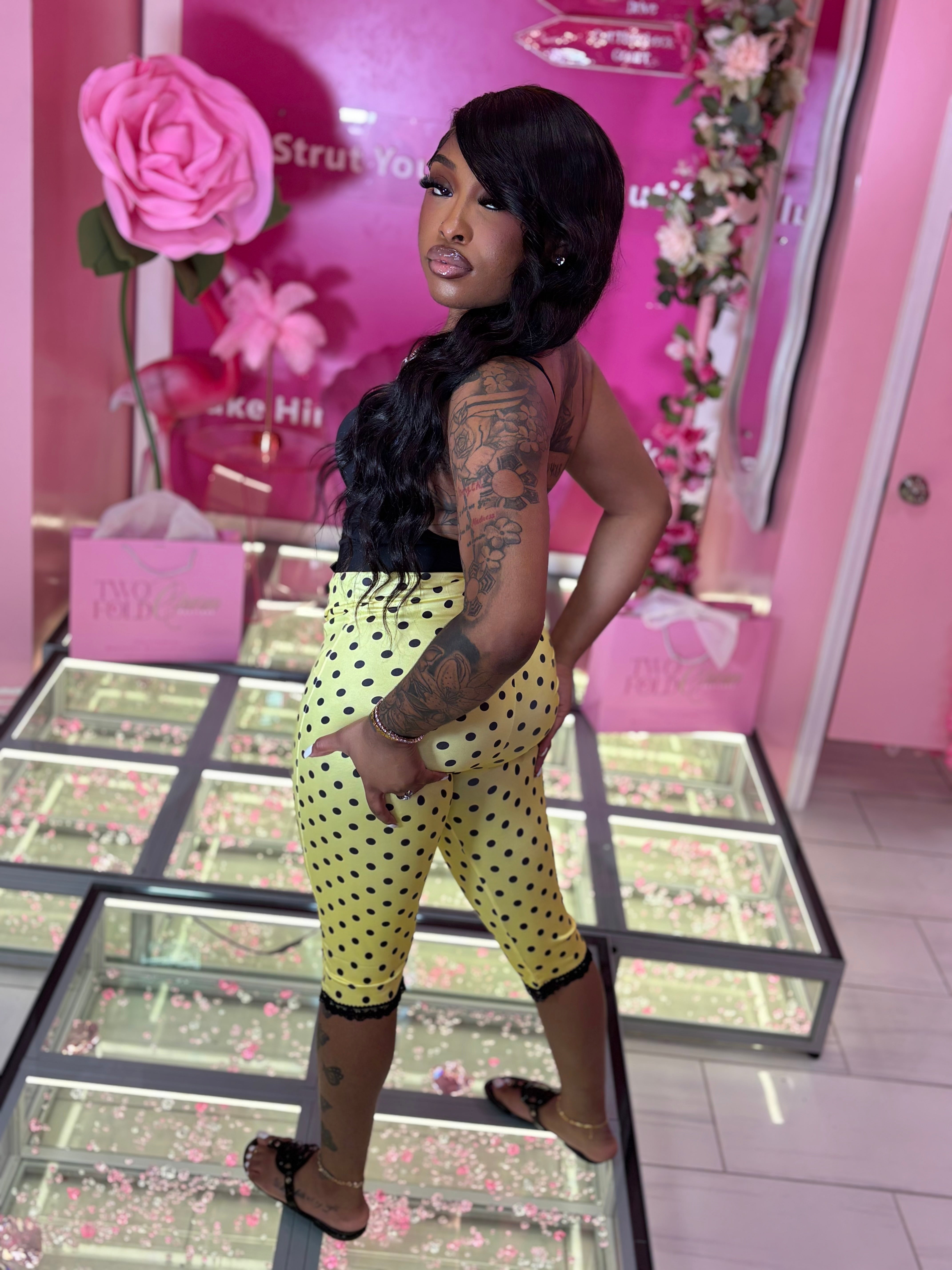 The polka dot capri Set