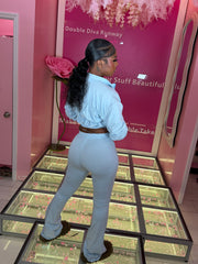 Wide Leg Pants Jogger Set