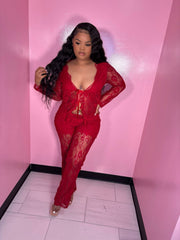 Such a Rose Lacey Pants Set