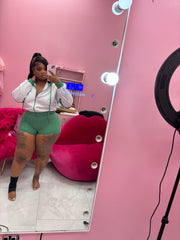 The Color Block Hoodie Short Set