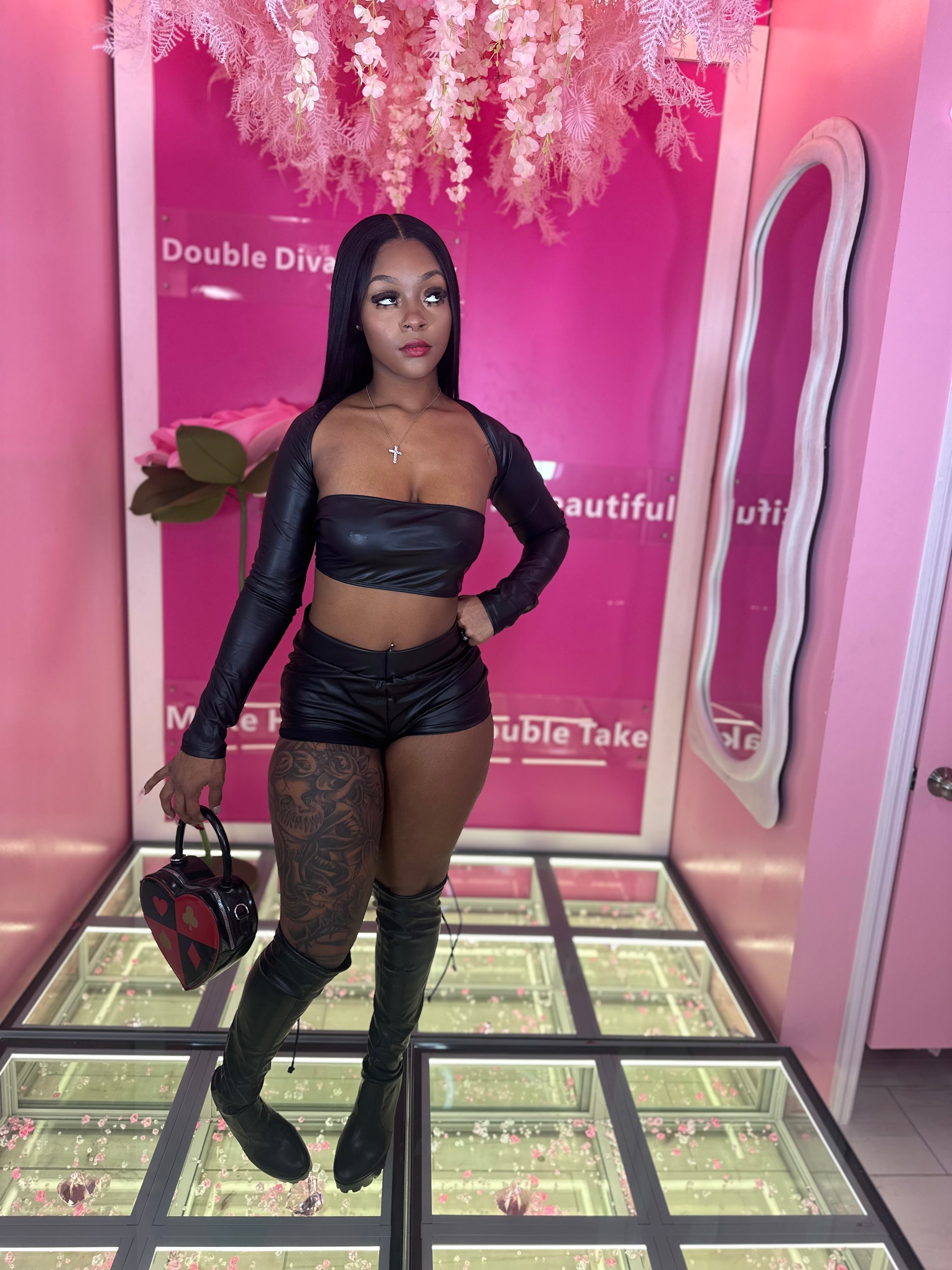 Leather Me Short set