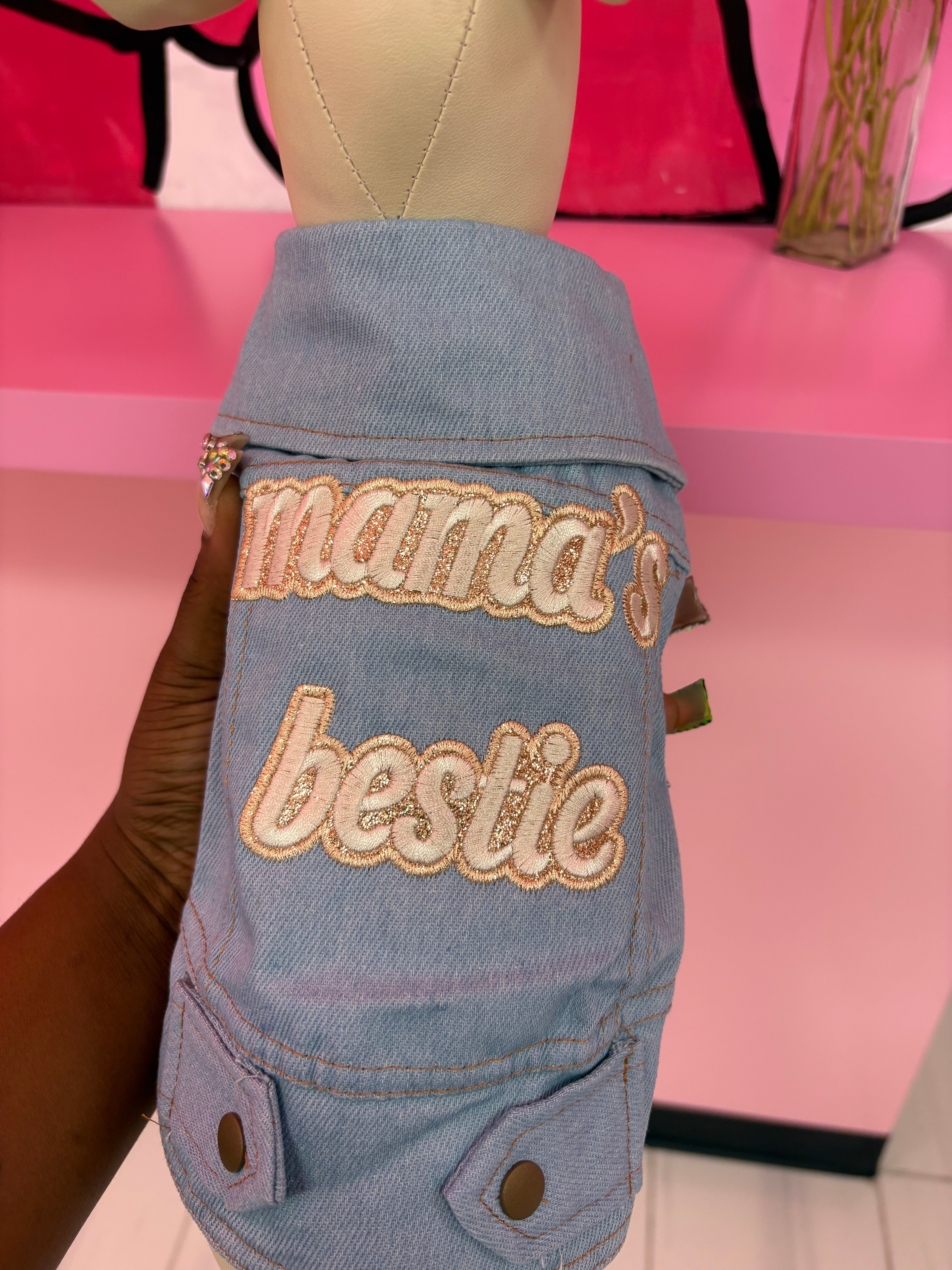 Mama’s bestie denim puppy