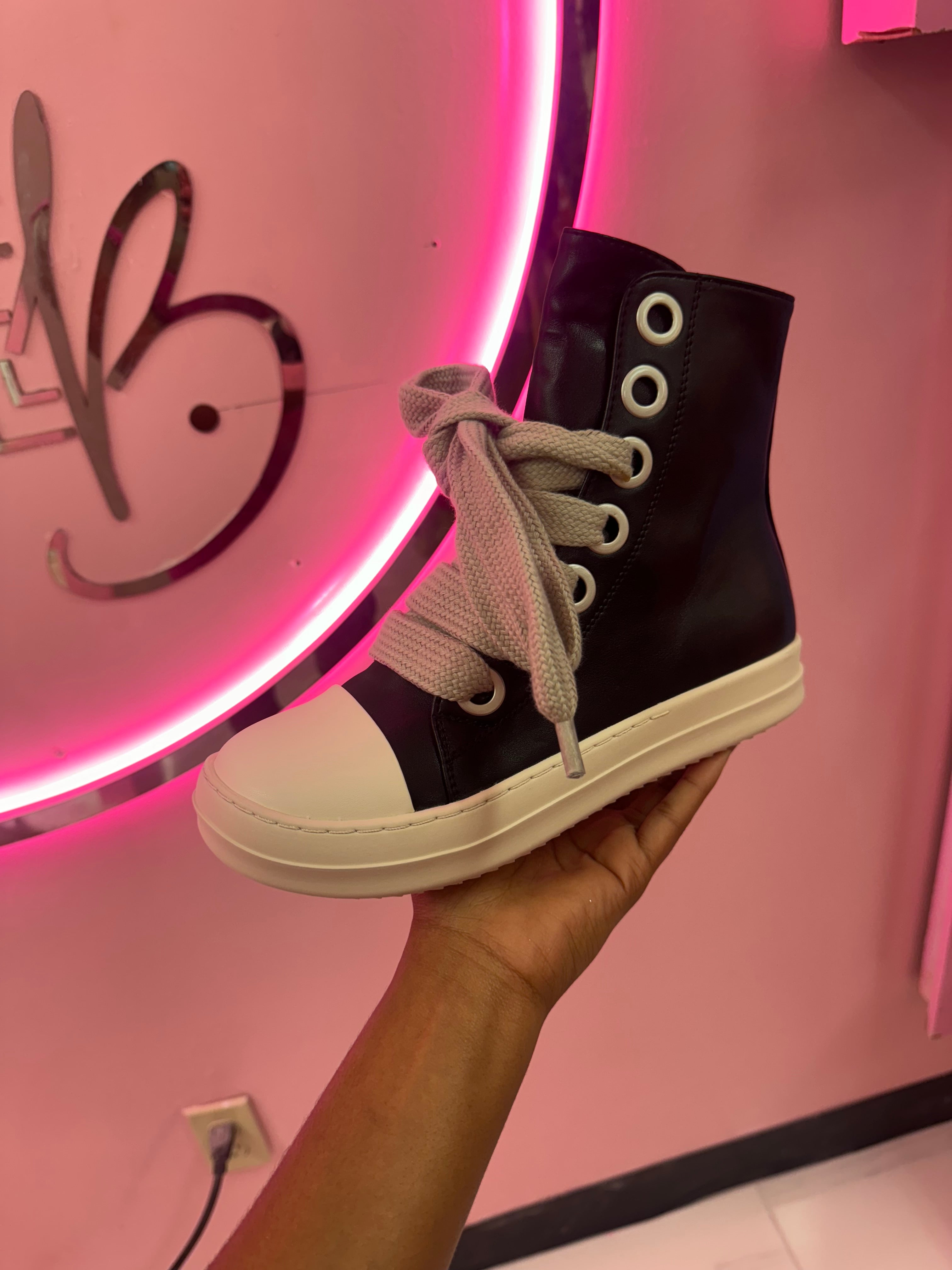 Lace up tennis shoes (Rick Owens inspired)