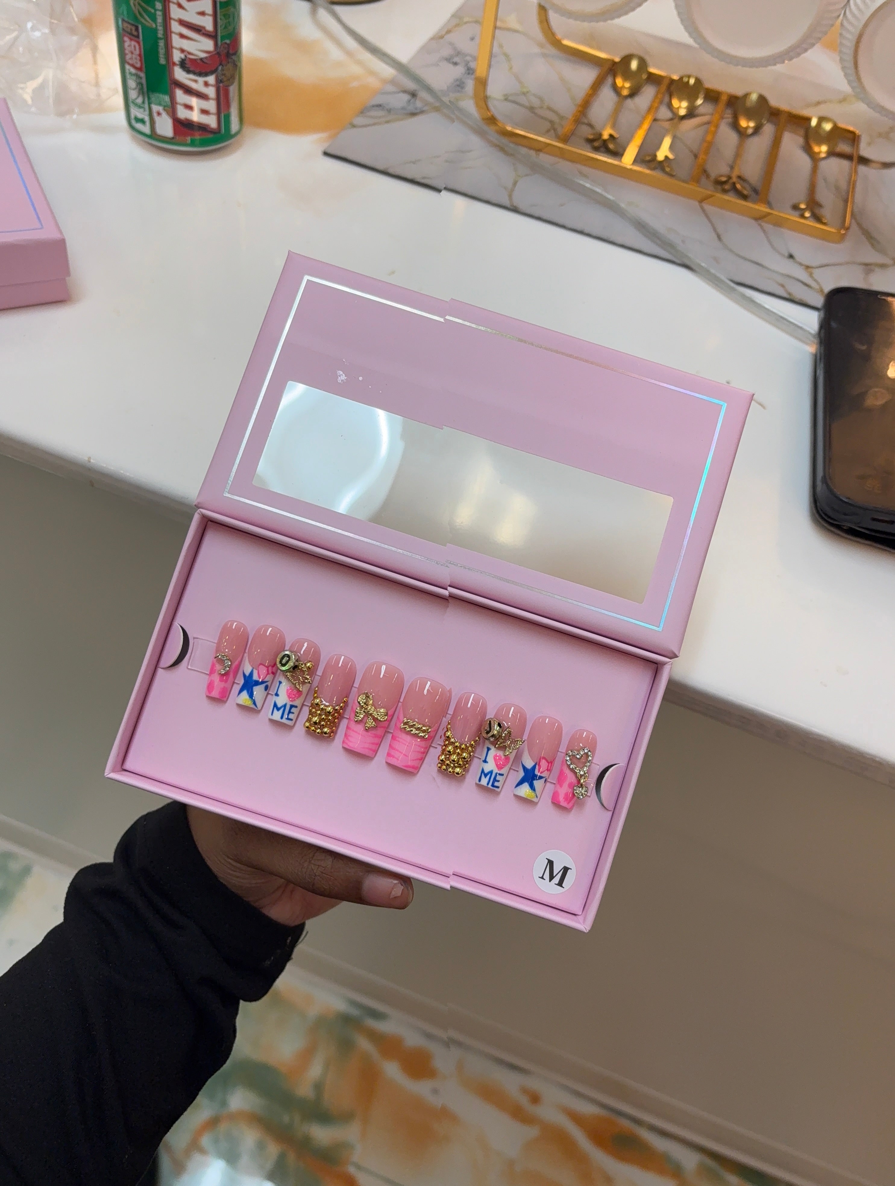 Custom charmer press on nails