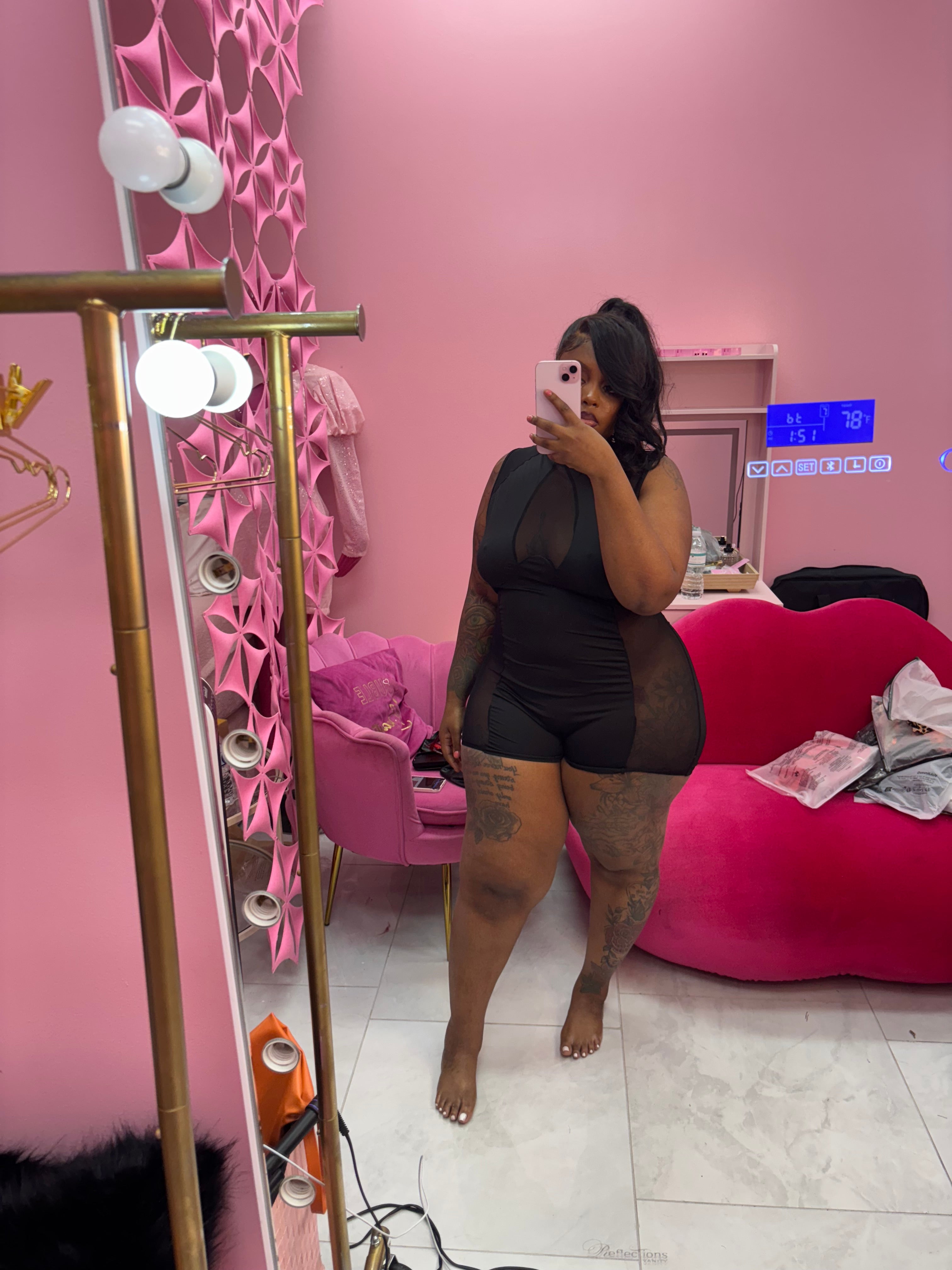 The Plus Sheer Sexy Side out Jumper