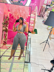 The Stone Wash Capri Set