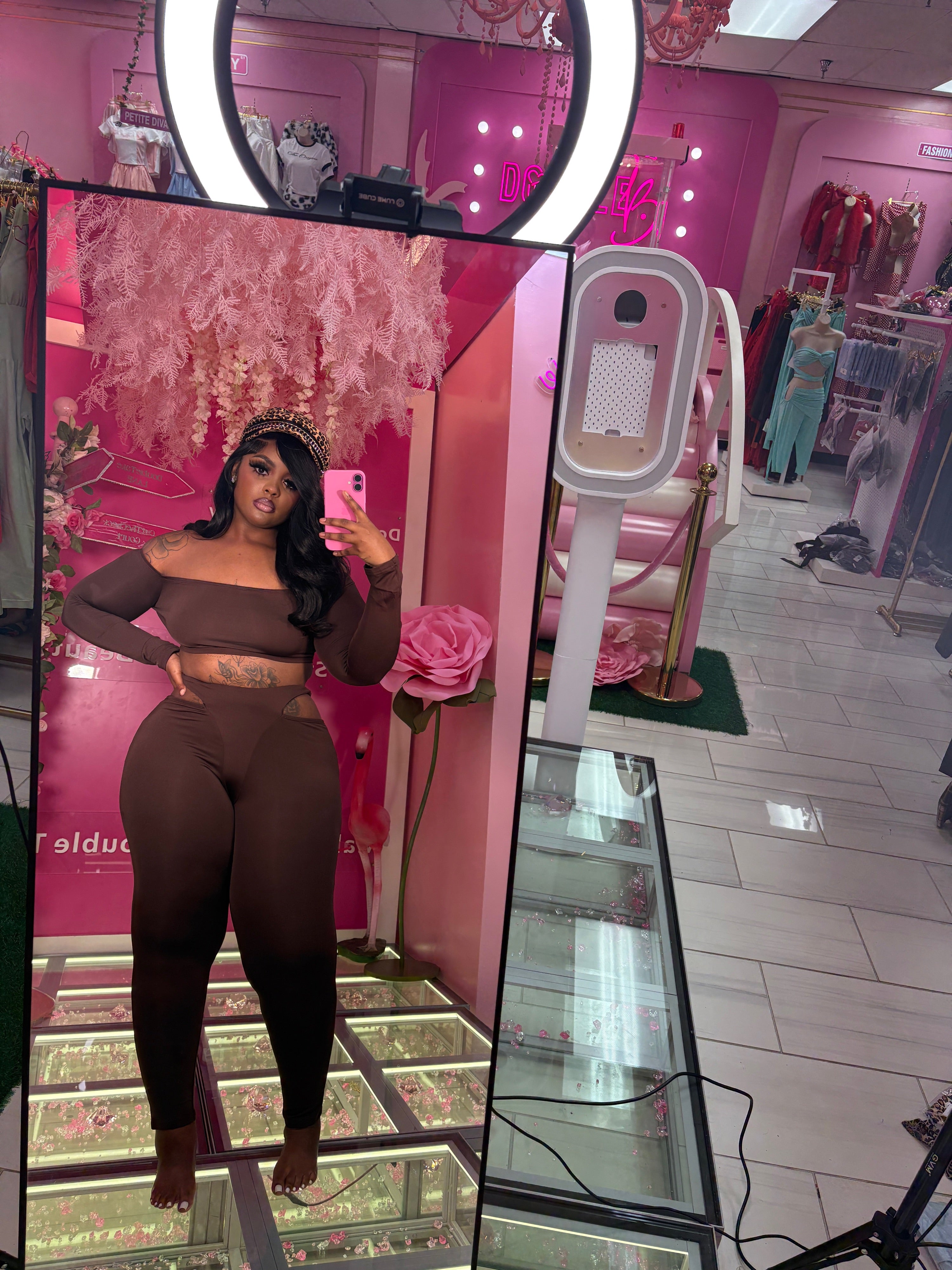 Off the Shoulder Side Out Capri Set
